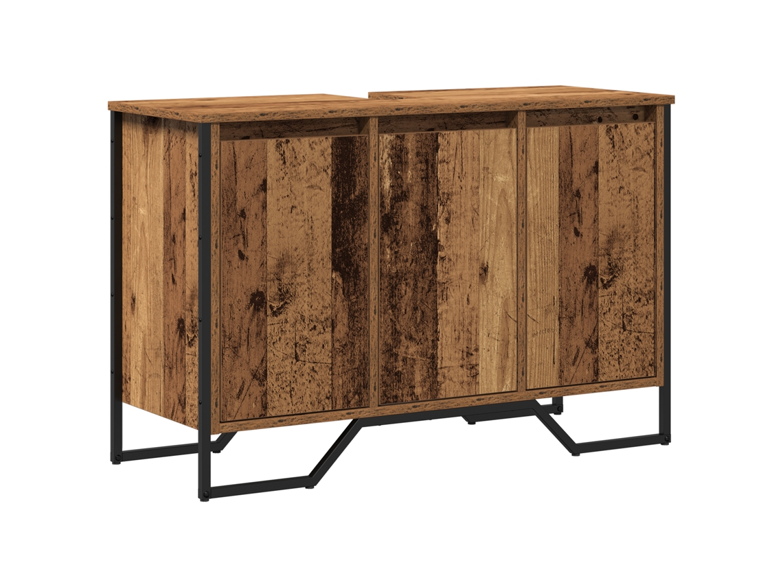 Conjunto 1 Armário De Banheiro Vidaxl Castanho Derivados De Madeira (91 X 35 X 60 Cm)