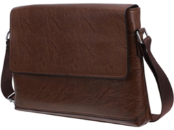Bolsa Mensageiro Multifuncional Masculina Em Couro Sintético, Marrom Claro, Design Moderno E Compact Gokoco
