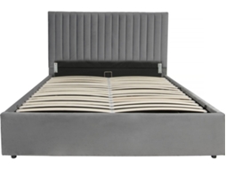 Cama con baúl ''Mia'' - 140 x 190 cm - Gris