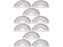 Conjunto de 10 decalques de ângulo portáteis e leves, feitos de plástico, para salas de aula de matemática e decoração escolar.