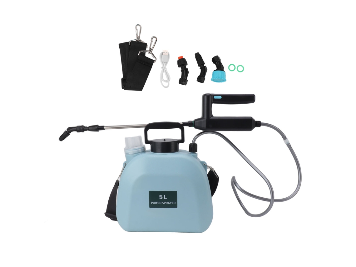 Pulverizador elétrico de mochila 2000mah, 5l, borracha antiderrapante, jardim e agricultura | S/MARCA