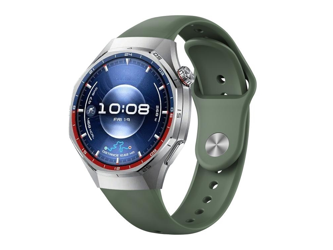 Bracelete para Huawei Watch Gt 6 Pro XIAOMOYU em Silicone Granulado com Fivela Reversa Verde