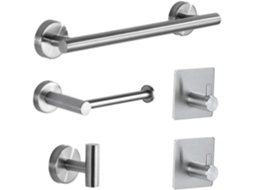 Conjunto De 5 Peças De Porta-toalhas Em Aço Inoxidável, Transparente