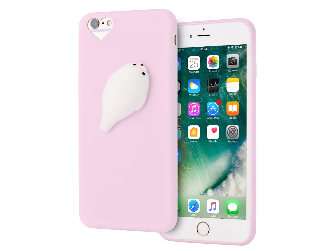 Capinha LAXISCREED Foca Rosa Estéreo 3d Tpu