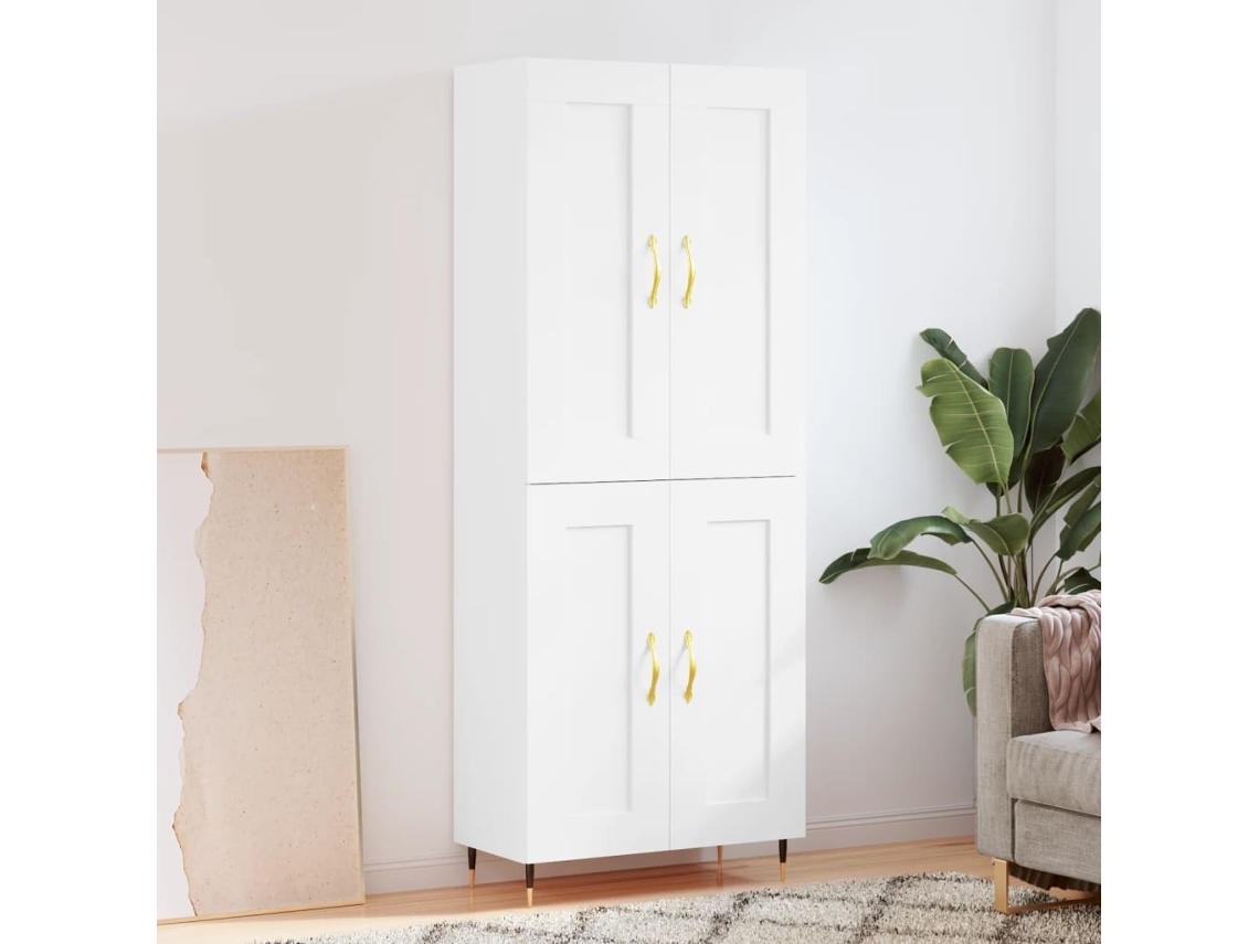 Aparador | Armário Alto 69,5x34x180 Cm Derivados De Madeira Branco