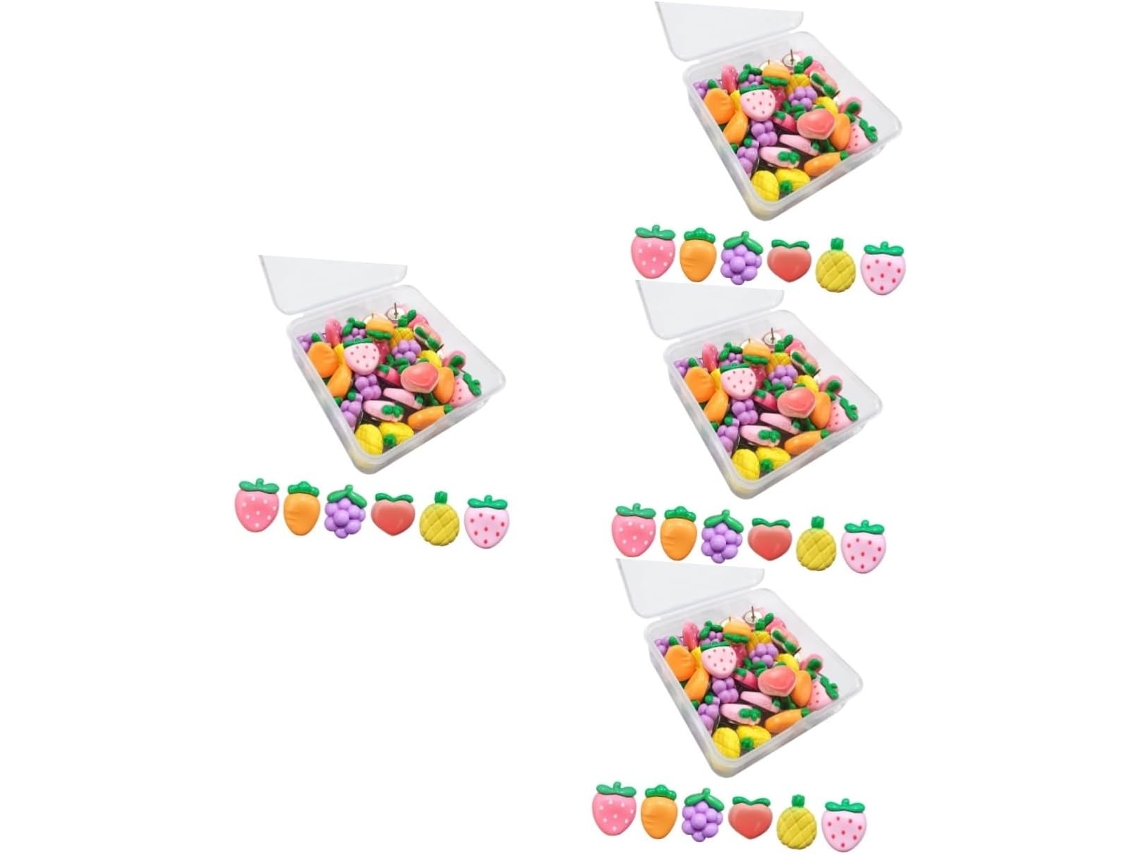 120 Tachinhas Decorativas Em Formato De Frutas, Perfeitas Para Fotos,