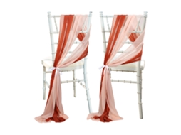 Faixa de encosto para cadeiras de casamento, 25x250cm, 8 pares LAXISCREED