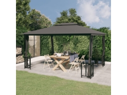 Vidaxl Gazebo Com Paredes Laterais E Telhado Duplo 3x4 M Cor Antracite