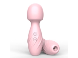 Vibrador de Massagem de Sucção de Silicone 2 em 1 com 10 Modos para Mulheres Rosa YIZHOOD