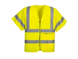 Colete De Meia Manga Com Zíper Visibilidade E Conforto / Amarelo / L Portwest
