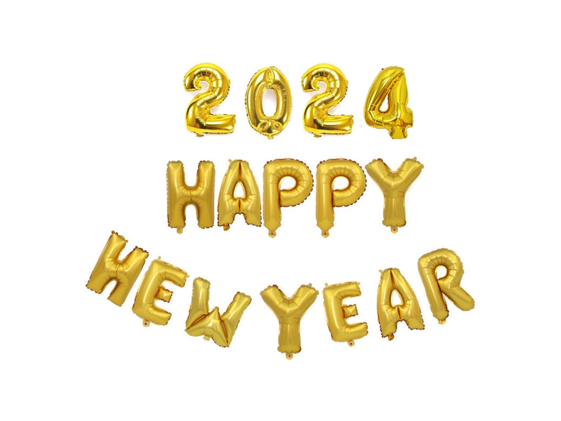 Laxiscreed Conjunto De Decoração Para Festa De Ano Novo 2024 | Celebração De Feliz Ano Novo