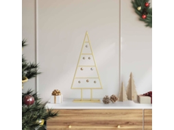 Vidaxl Árvore De Natal De Metal Ouro 60 Cm Aço Com Revestimento Em Pó