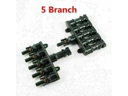 Conector de Painel Solar Mc4 T branch 1 para 6 Vias Par M/f 50a Ip67 1000v Dc 5 Filial S/MARCA