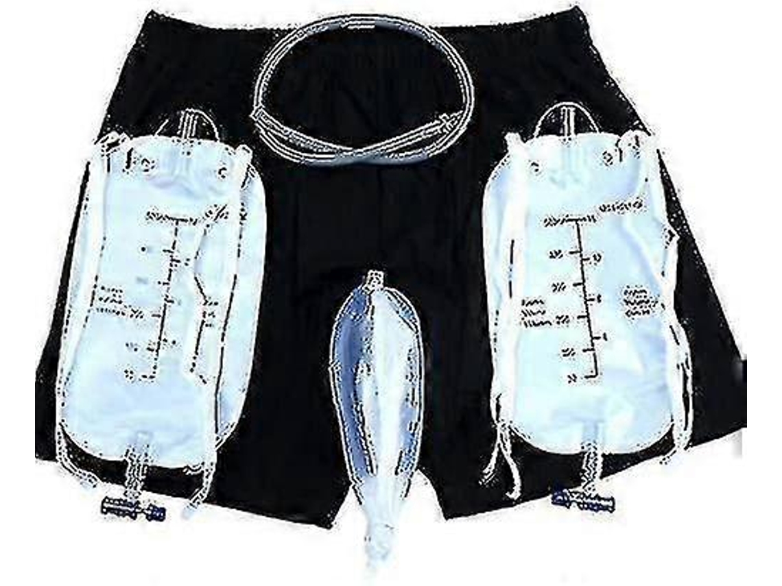 Calças Para Incontinência Masculina Com Bolsa Portátil, Anti Vazamento E Suporte Para Cateter Urinário Zekai