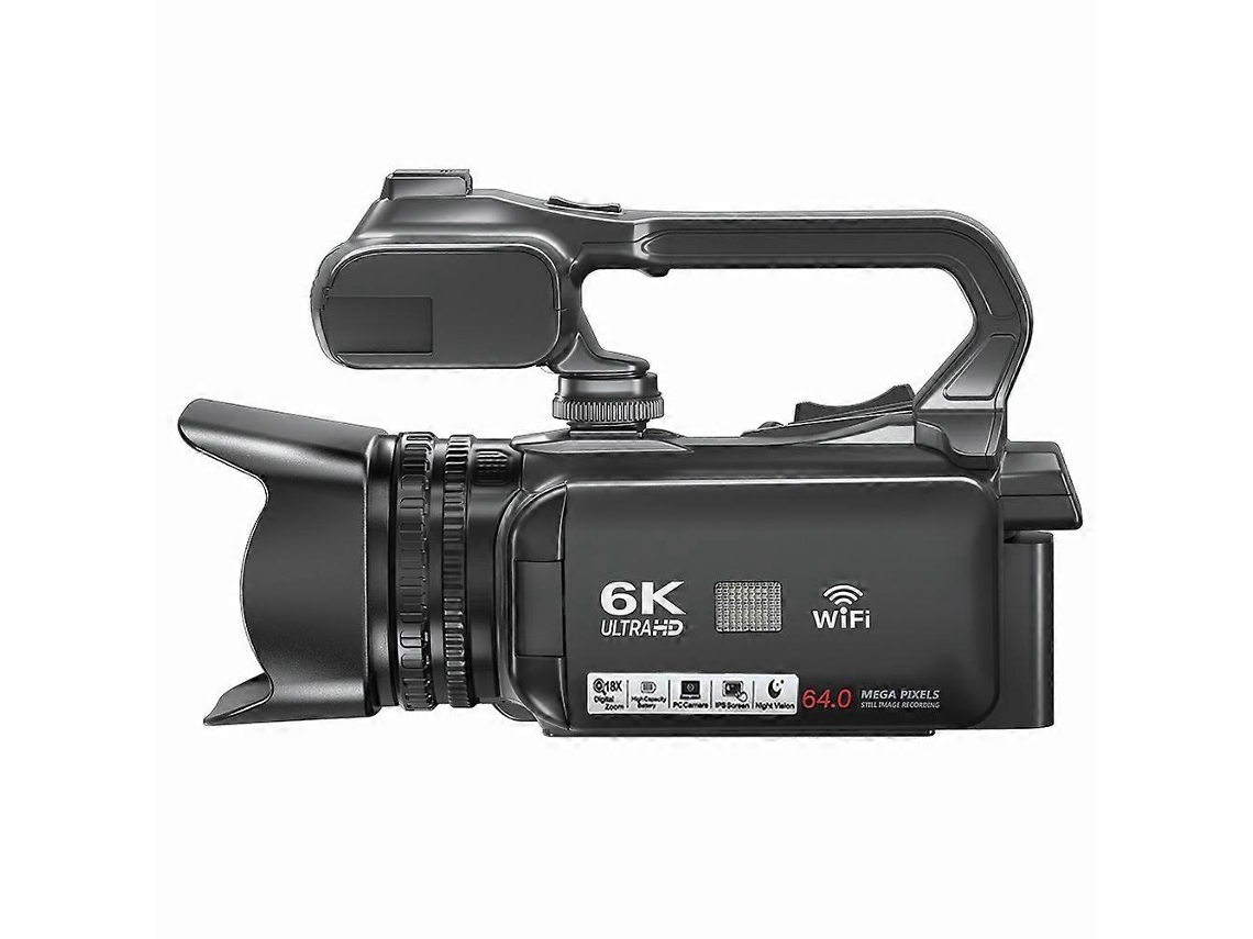 Câmara De Vídeo Digital 6k 64mp Com Ecrã Tátil De 4 Polegadas E Zoom 18x