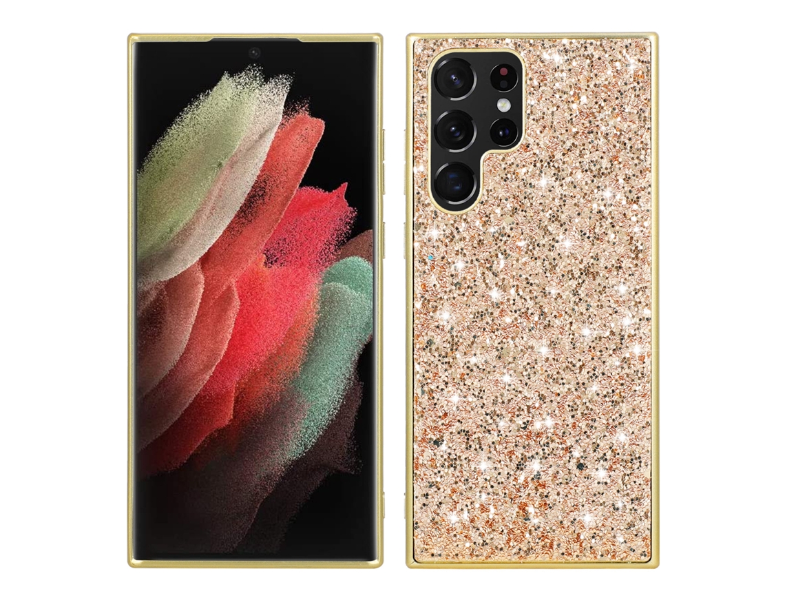 Adequado Para Capas De Celular Samsung Com Glitter E Efeito Anti-queda.ouro - S22plus