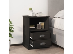 Vidaxl Mesas De Cabeceira 2 Pcs 43x36x60 Cm Preto
