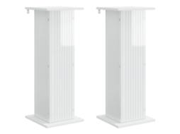 Conjunto 2 Suporte Moderno Para Plantas Vidaxl Branco Derivados De Madeira (30,5 X 30 X 80,5 Cm)