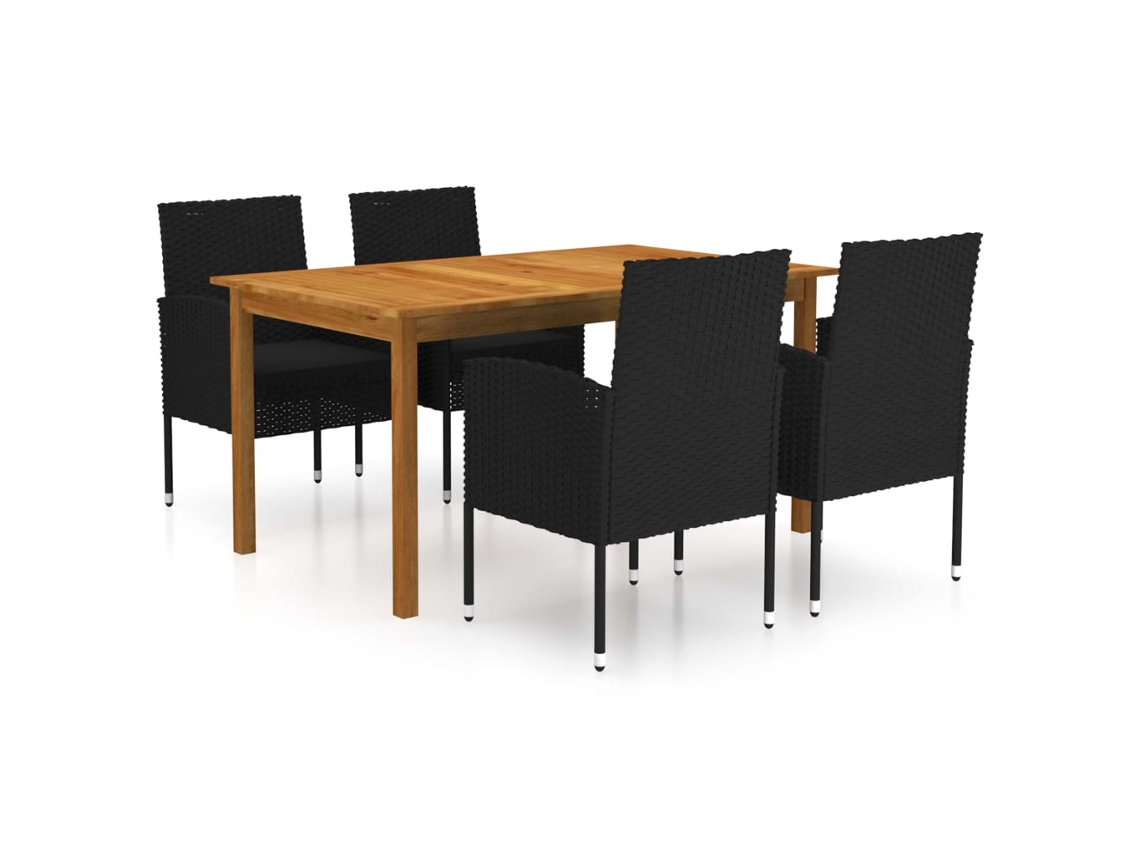 Dining Set, Dining Sets Vidaxl Preto Madeira De Acácia (n/a)