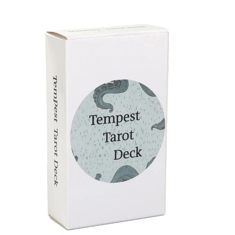 Tarô Da Tempestade Com Tema Oceânico, 78 Cartas, Conjunto De Adivinhação, Tamanho 10,4 X 6,1 Cm.