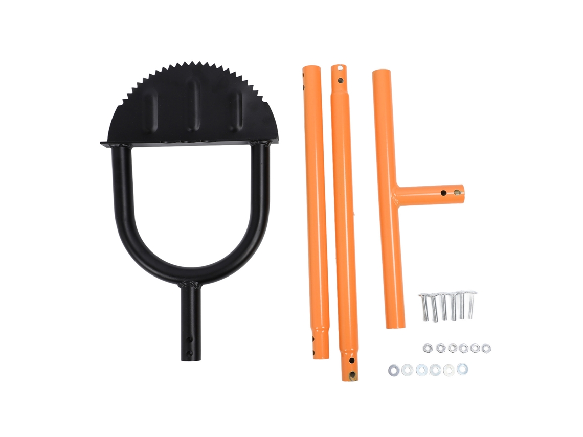Bordeador De Grama Manual De Meia-lua Com Dentes De Serra De Aço Carbono E Cabo Longo