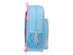 Mochila Escolar Lilo Stitch Happy (poliéster 300d azul claro)