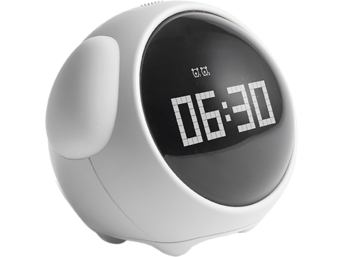 Despertador Digital Inteligente Com Luzes Para Meninos E Meninas, 1 Unidade, Branco
