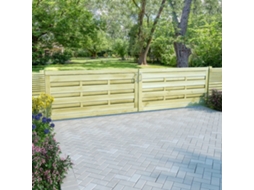 Vidaxl Portão De Jardim 2 Pcs 150x75 Cm Pinho Impregnado Verde