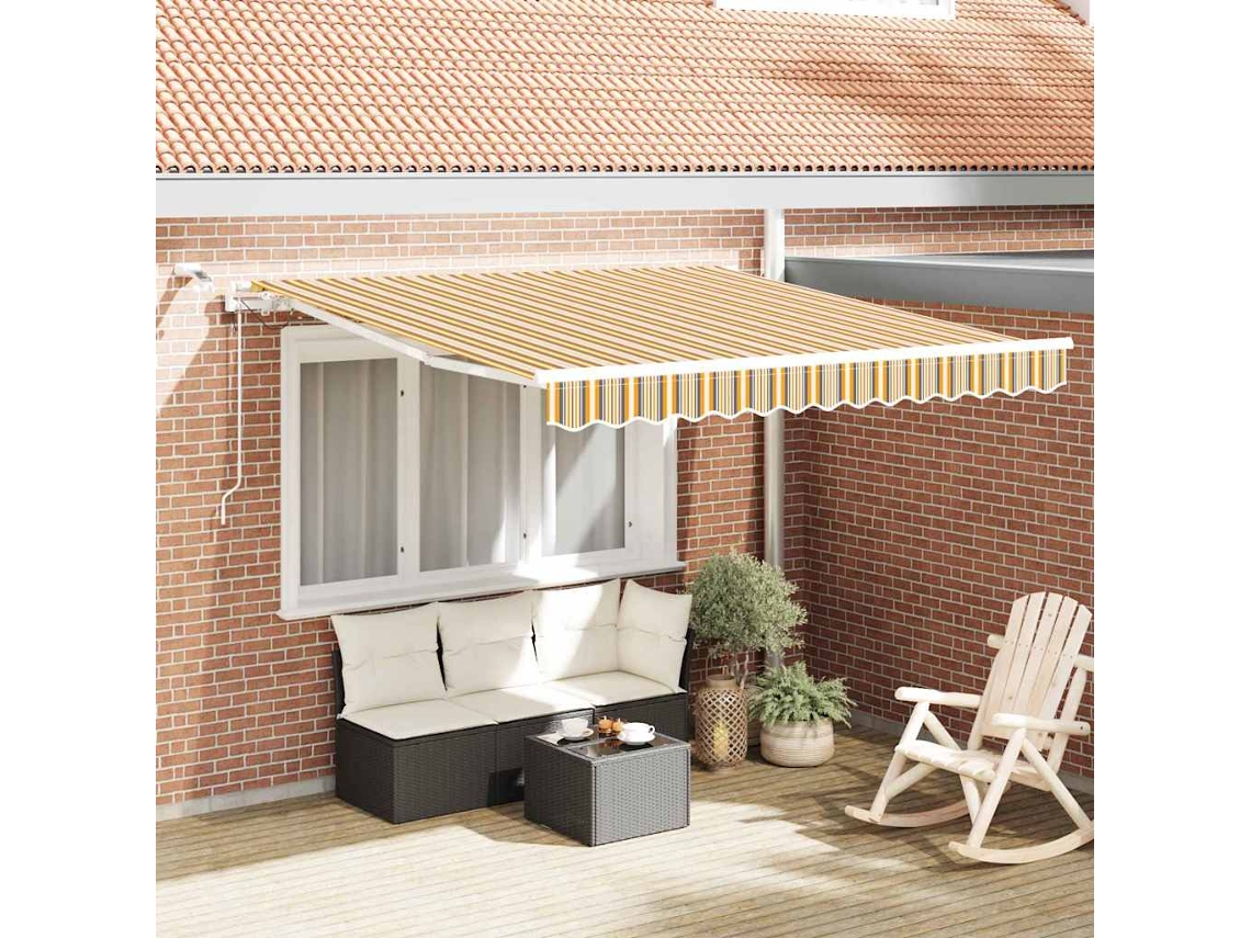 Vidaxl Toldo Retrátil Multicolor 300 X 250 Cm Poliéster