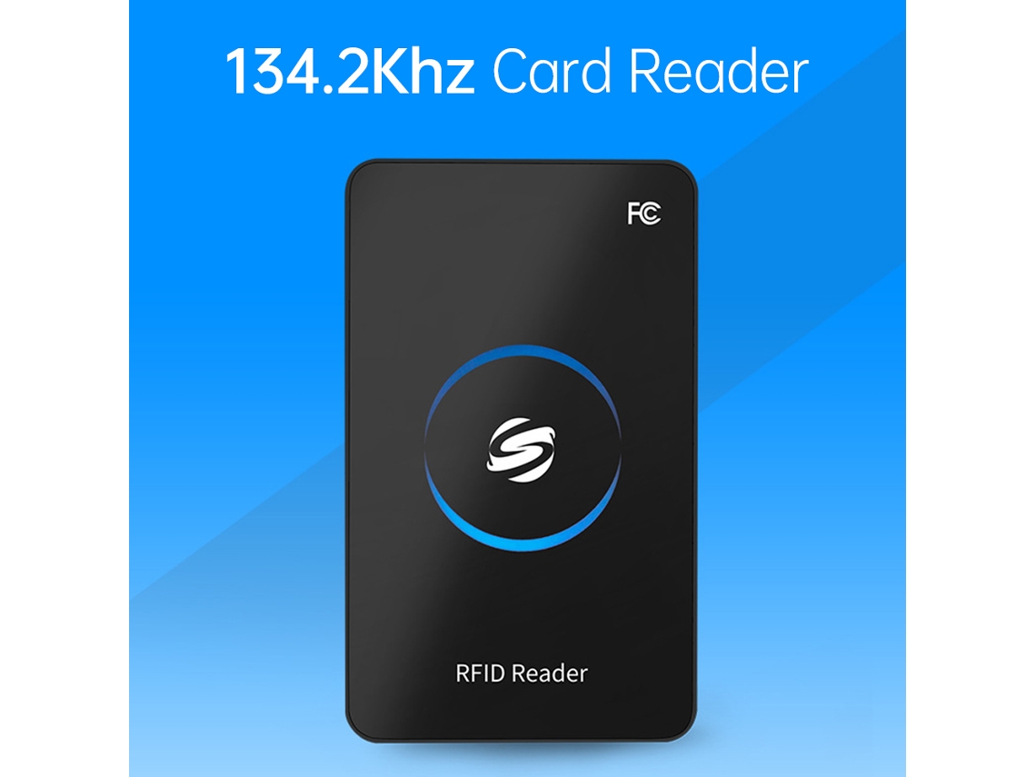 Leitor Rfid 134.2khz/125khz com Porta Usb para Animais e Peixes