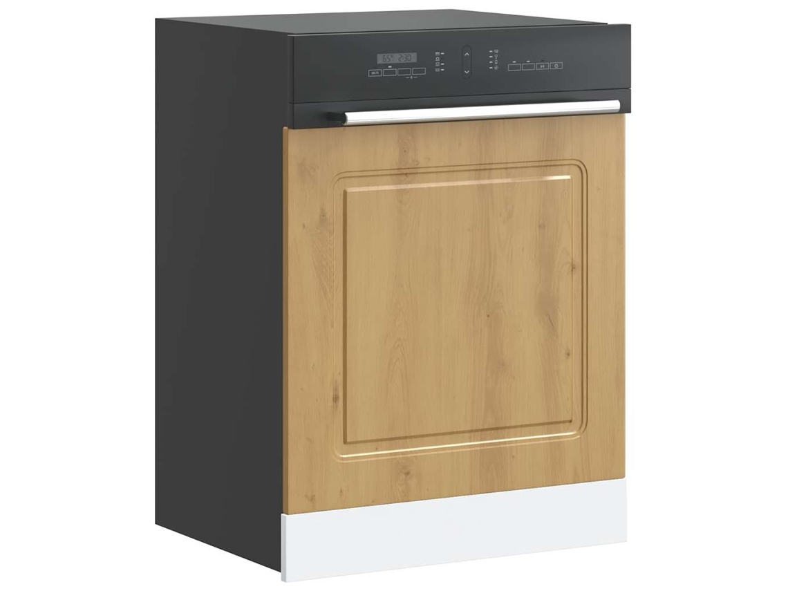 Vidaxl Painel Máquina Lavar Louça 60x1,5x57 Cm Carvalho Artesanal