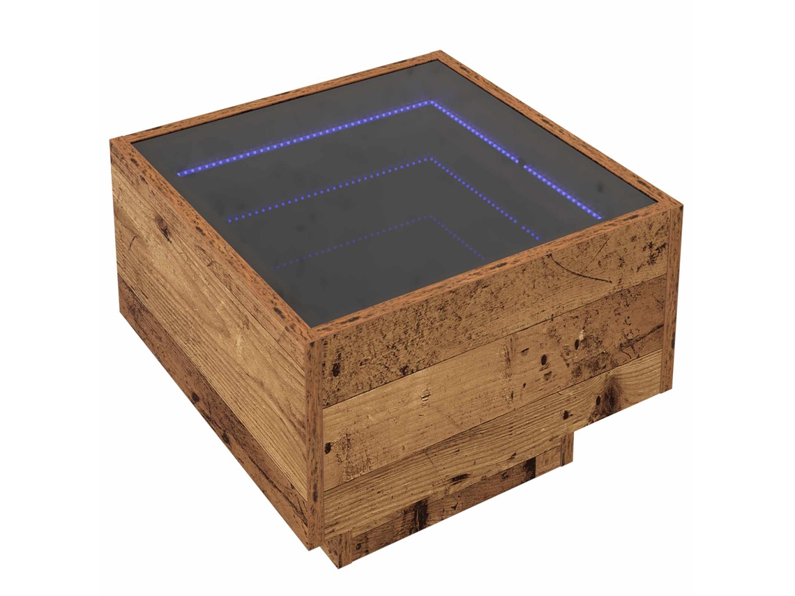 Mesa de centro Madeira Antiga 40 x 40 x 30 cm - Exclusiva da Maison