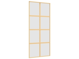 Porta Deslizante 90x205 cm Vidro Fosco e Alumínio Dourado MAISON EXCLUSIVE