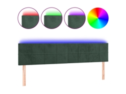 Led Headboard, Led Headboards Vidaxl Verde Veludo (180 X 5 X 78/88 Cm)