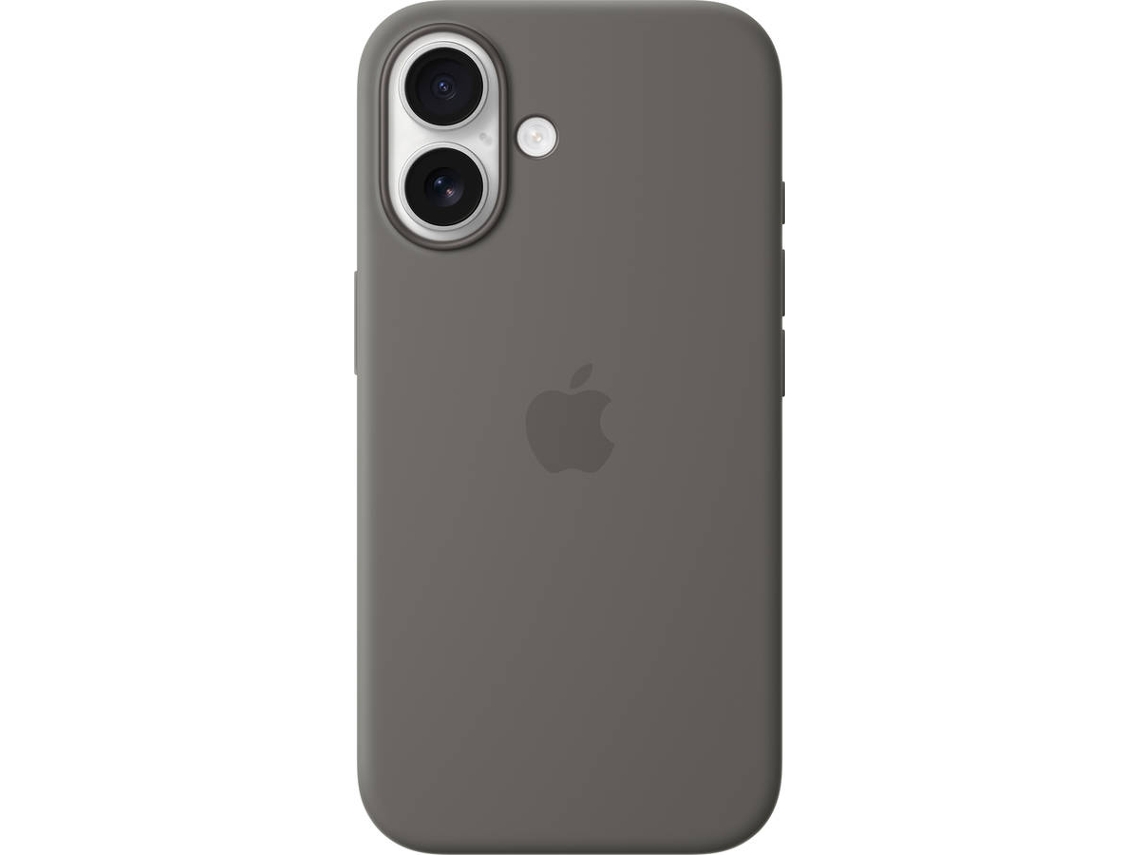 Capa APPLE Silicone Case com MagSafe para iPhone 16 (Stone Gray)