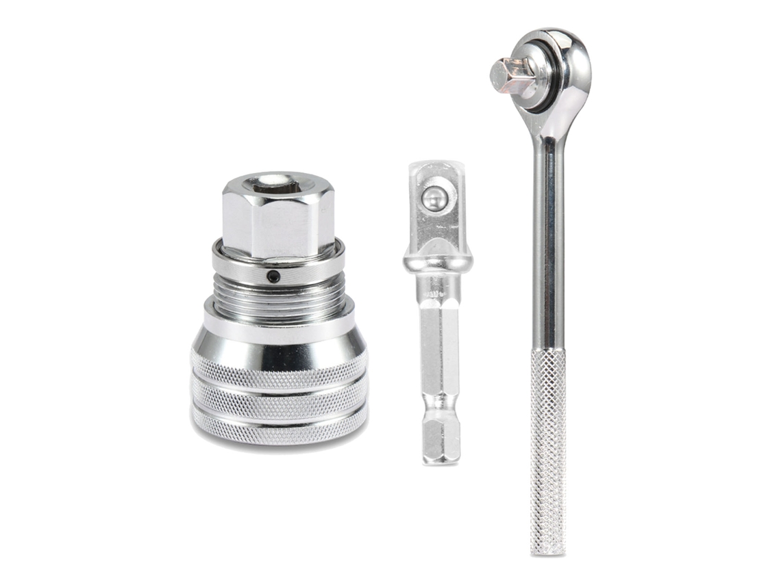 Chave de Soquete Universal Ajustável 10-19mm com Adaptador 3/8 | S/MARCA