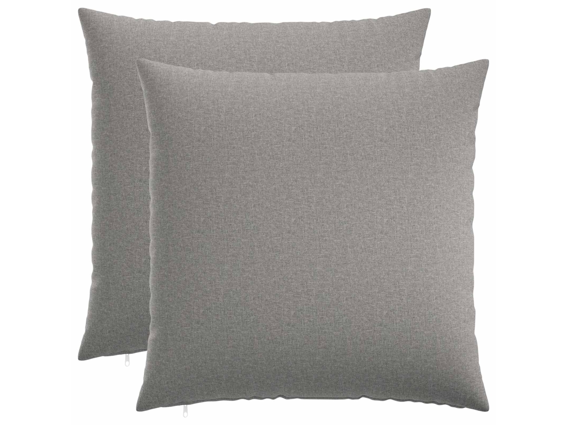 Vidaxl Capa Almofada 2 Unid. Heerlen Cinza Nuvem 65 X 65 Cm Tecido