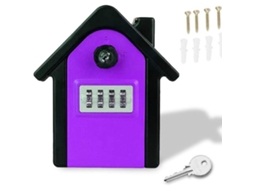 Caixa De Chaves Segura Montada Parede Eifson Com Código Digital E Chaves De Emergência (roxo)