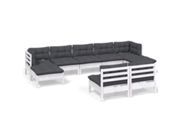 Garden Lounge Set, Garden Lounge Sets Vidaxl Branco Madeira De Pinho (n/a)