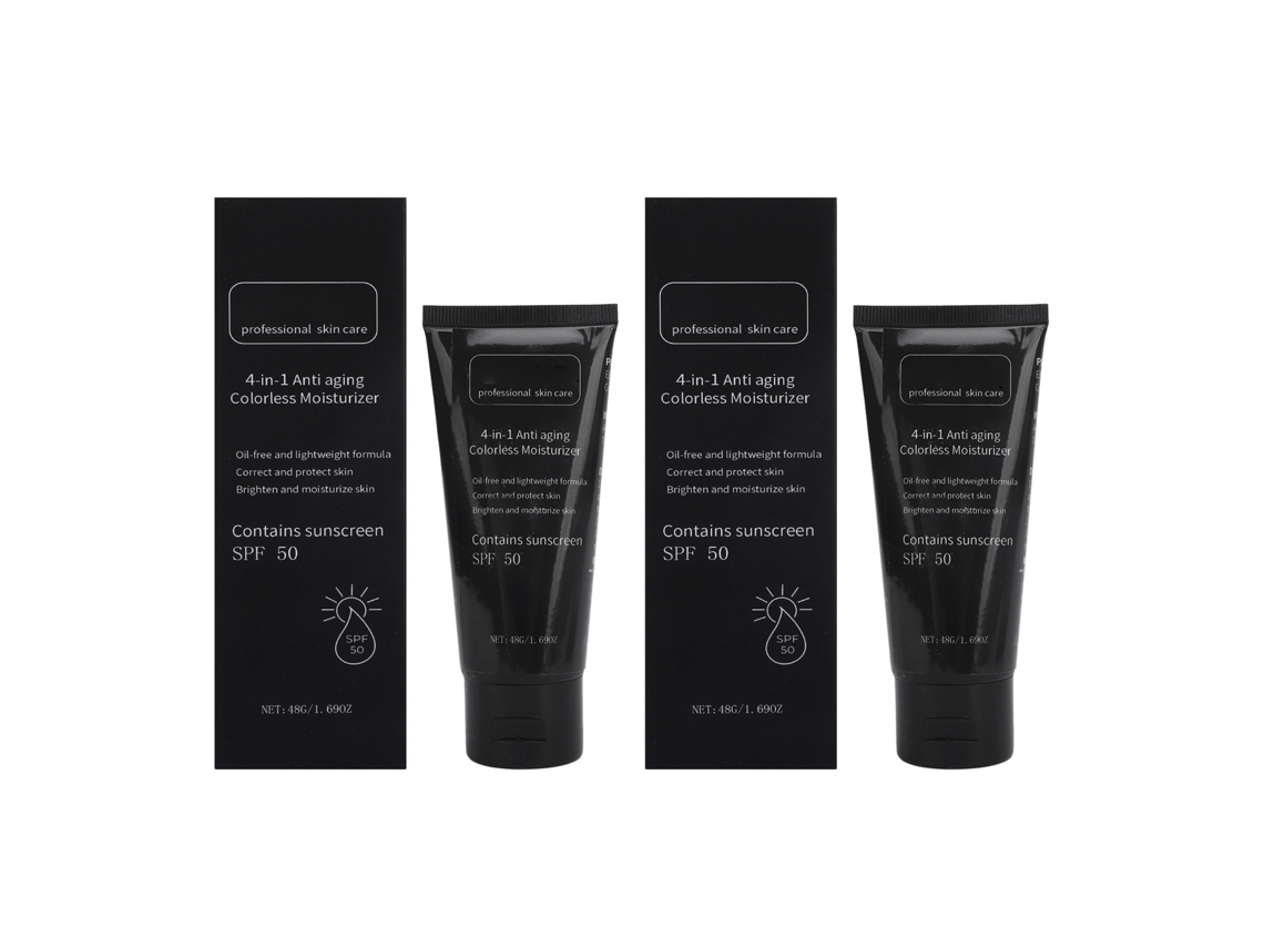 2 Unidades Crema Hidratante Facial Protectora Con Bloqueo Uv Humectante Para Actividades Al Aire Libre En Verano 48g