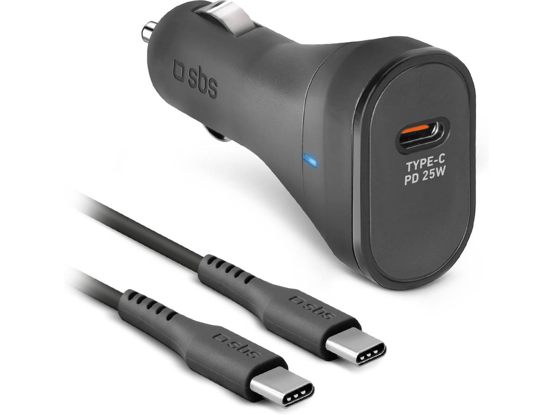 Carregador Automóvel SBS  TECRKITTCPD25W	 Preto