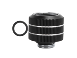 Conectores De Tubo Rígido Fast Twist Quick Screw Para Water Cooling De Computador G1/4 16mm Preto