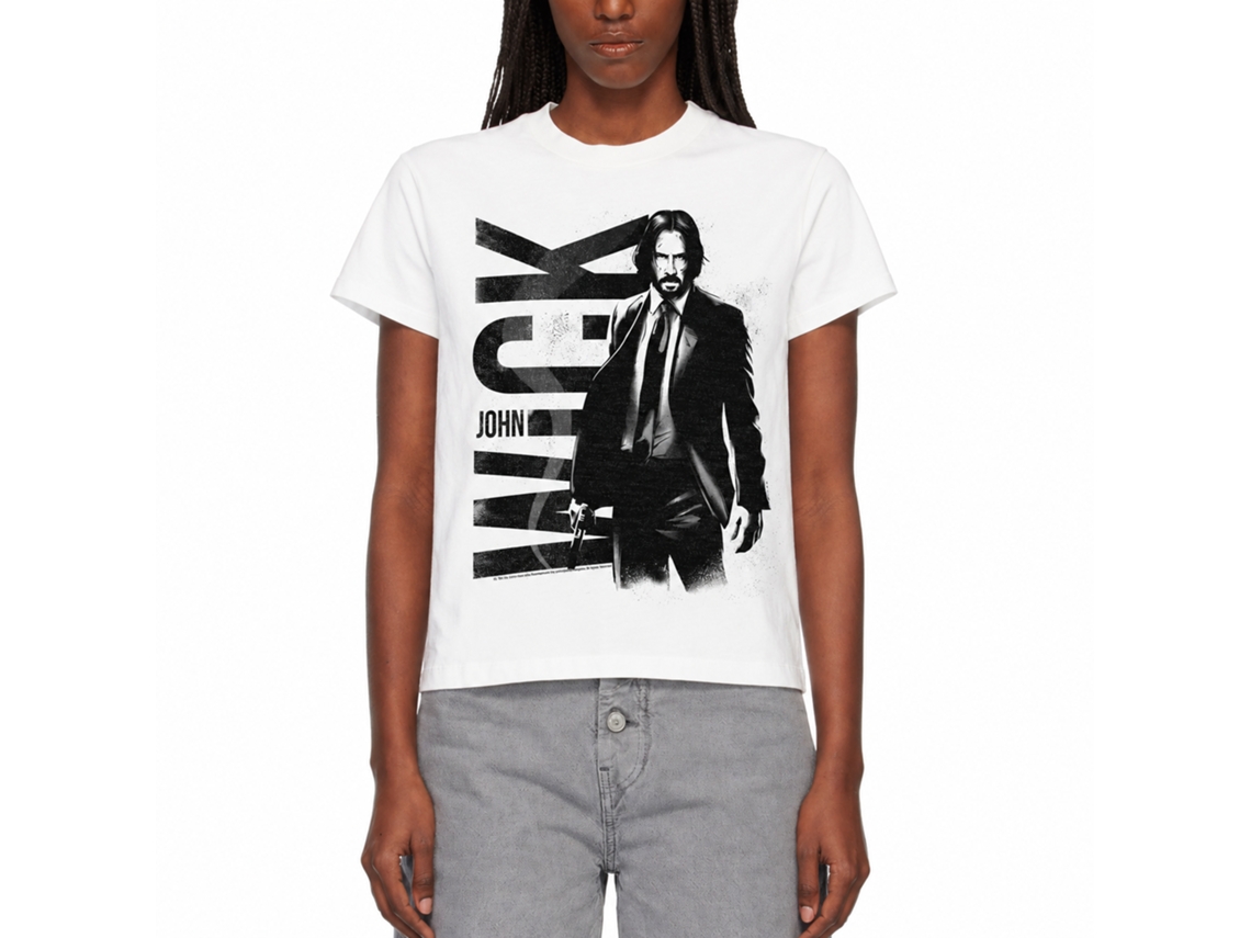 Rockinstone John Wick Bw John Wick White Adult T-shirt Size:xxl