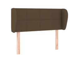 Cabeceira de Cama com Abas Tecido Castanho Escuro MAISON EXCLUSIVE (103x23x78 cm)