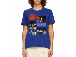 Rockinstone Airplane Movie Multihit Solid Royal Adult T-shirt Size:xxl