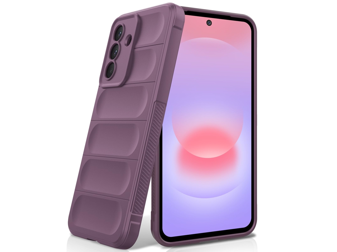 Capa De Silicone Resistente A Impactos Para Samsung Galaxy A37 - Roxa