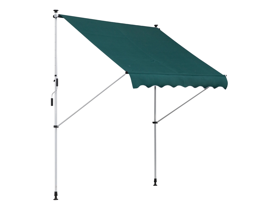 Toldo Retrátil Manual, Altura Ajustável, Design Portátil, Resistente Às Intempéries