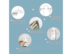 Suporte Para Escova De Dentes Elétrica, Pacote Com 6 Unidades, Ajustável, Em Abs, Adesivo, Para Banheiro - Branco