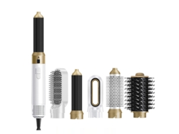 Chapinha 6 em 1 com Secador de Cabelo de Alta Velocidade e Penteados Versáteis Branco e Dourado ZSANFS
