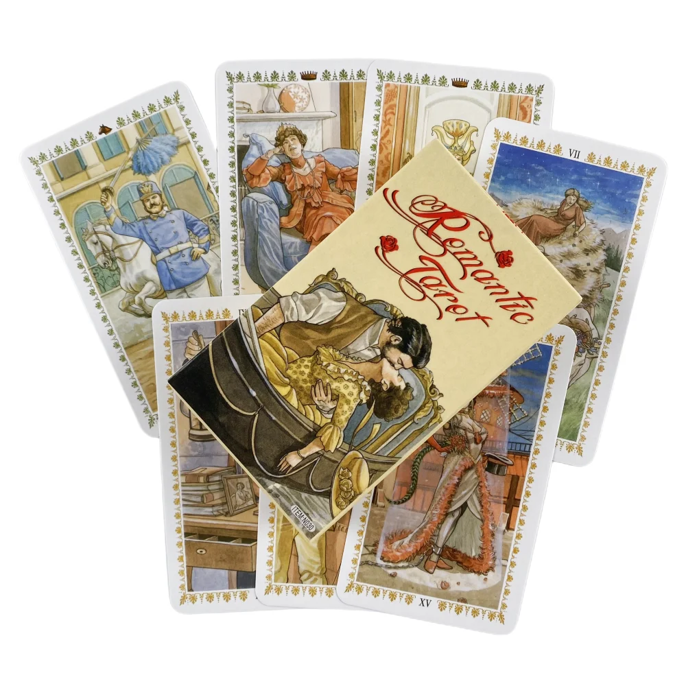 Tarô Romântico 78 Cartas, Tarô Em Inglês, Orientação, Adivinhação Do Destino, Cartas Oráculo